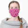 Retro Robotic Robots Colorful Pink Pattern Cloth Face Mask