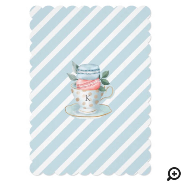 It's A Boy Vintage Baby Tea Party French Macaroon & Floral Invitation