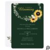 Baby Is Blooming Watercolor Sunflower Baby Shower Invitation