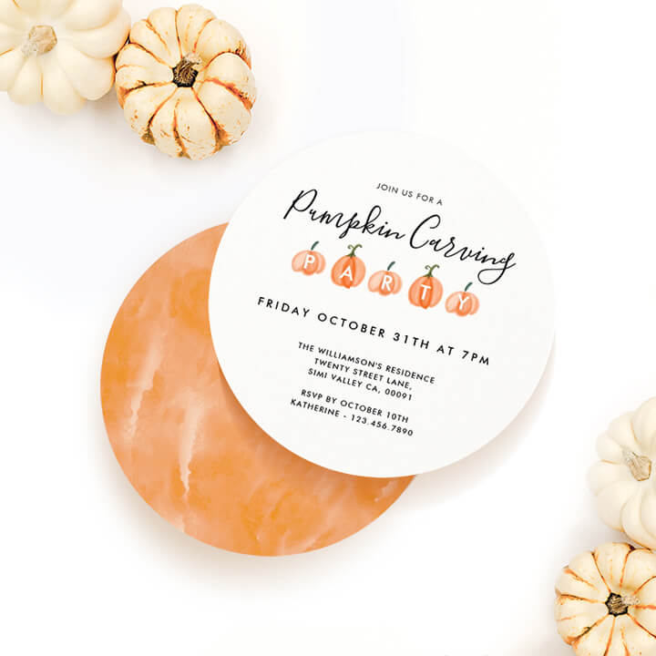 Halloween Pumpkin party Invitation Design By Moodthology