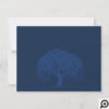 Modern Navy Blue Willow Tree Logo Personalized Note Card