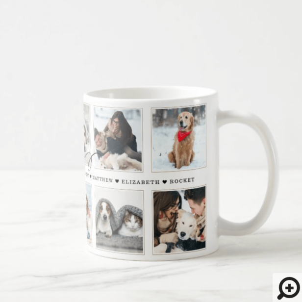 Gift for Dog Dad | Family Photo Keepsake Collage Coffee Mug
