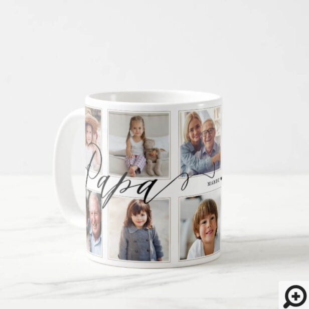 Gift for Papa | Grandchildren Photo Collage Coffee Mug