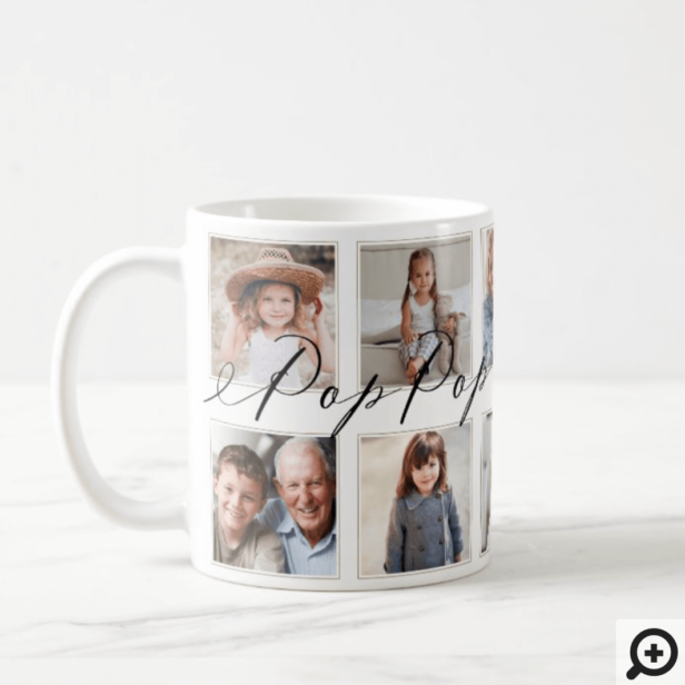 Gift for Pop Pop | Grandchildren Photo Collage Coffee Mug