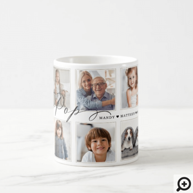Gift for Pop Pop | Grandchildren Photo Collage Coffee Mug