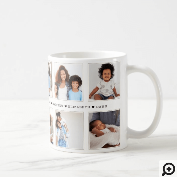 Modern Daddy Script Gift For fathers Photo Collage Coffee Mug