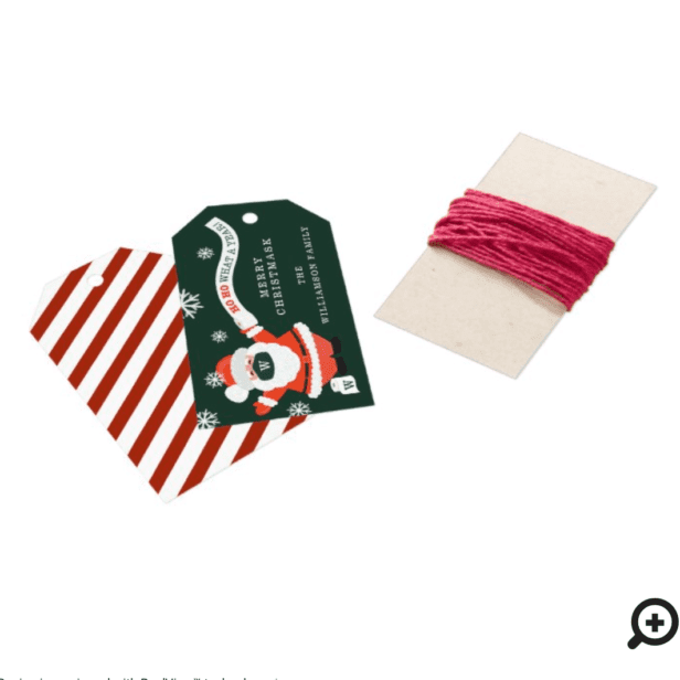 HO HO What A Year Fun Santa Mask & Toilet Paper Gift Tags