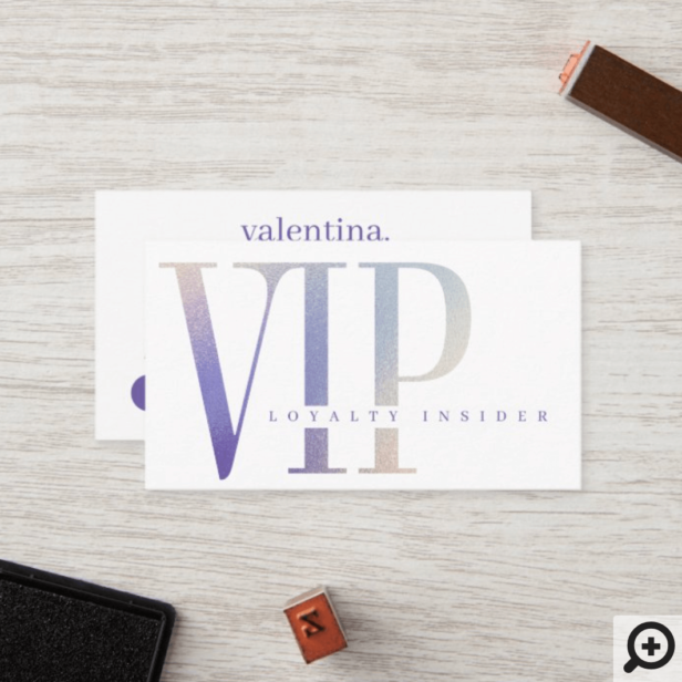 Minimal Glitter & Luxury Shine Purple VIP Loyalty Card