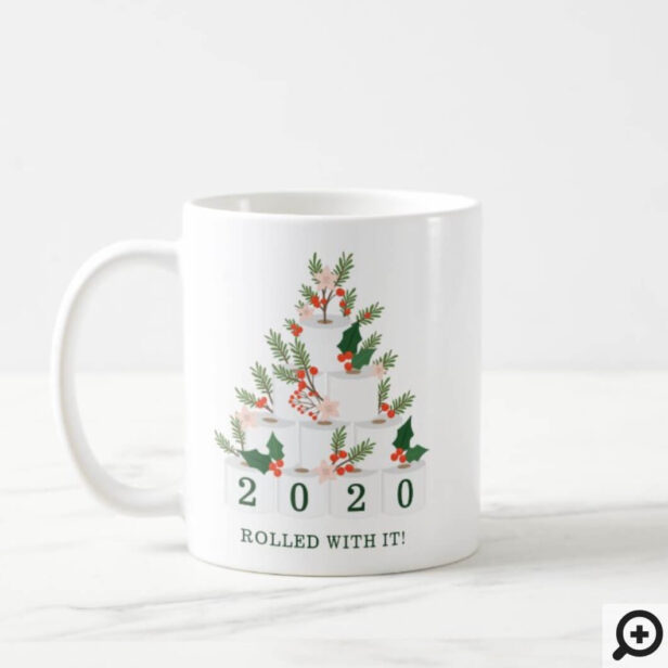 Rolled With It Funny Toilet Paper Christmas Tree Coffee Mug