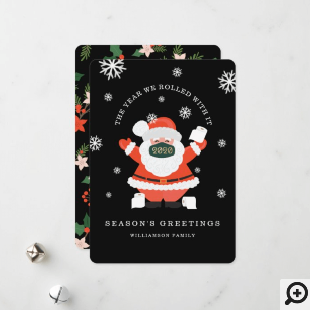 We Rolled With It Fun Santa Mask & Toilet Paper Holiday Card