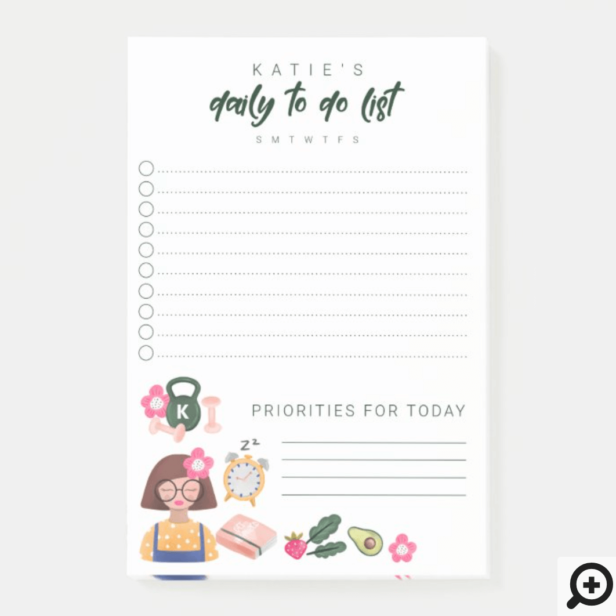 Daily to do list New Year New You Resolution Post-it Notes