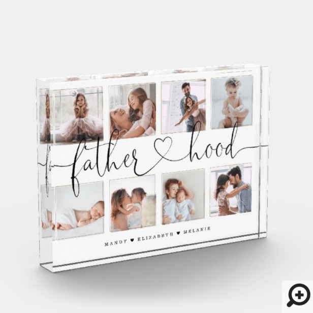 Fatherhood Script | Gift For fathers Photo Collage