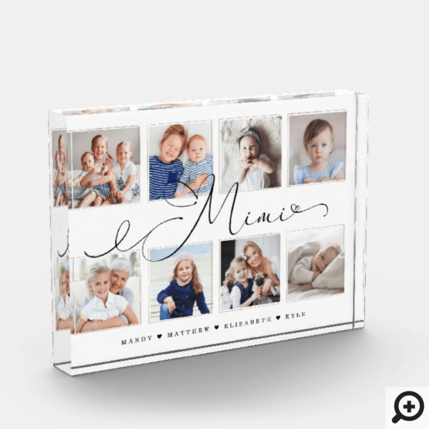 Gift for Mimi | Grandchildren Photo Collage Photo Block