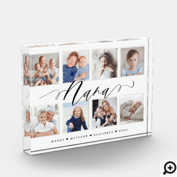 Gift for Nana | Grandchildren Photo Collage Photo Block