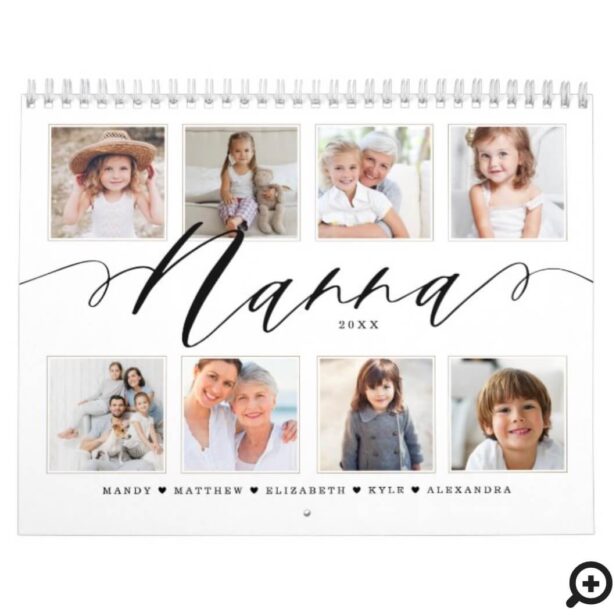 Gift for Nanna | Grandchildren Family Photos Calendar