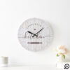 Made With Love Modern Chic White Grey Wood Kitchen Large Clock