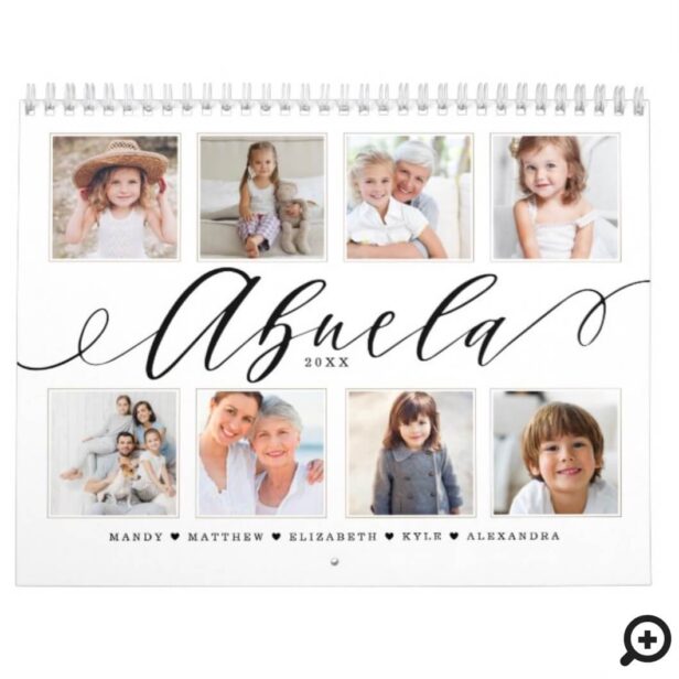 Gift for Abuela | Grandchildren Family Photos Calendar
