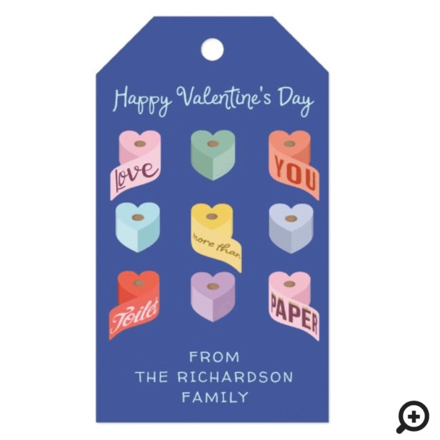Love You More Than Toilet Paper Valentine Candy Gift Tags