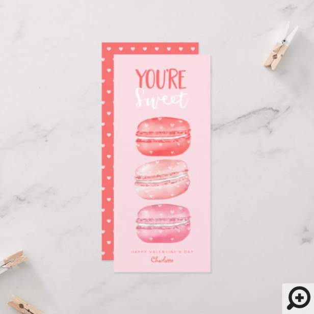 You're Sweet Happy Valentine's Day Macaron Cookies