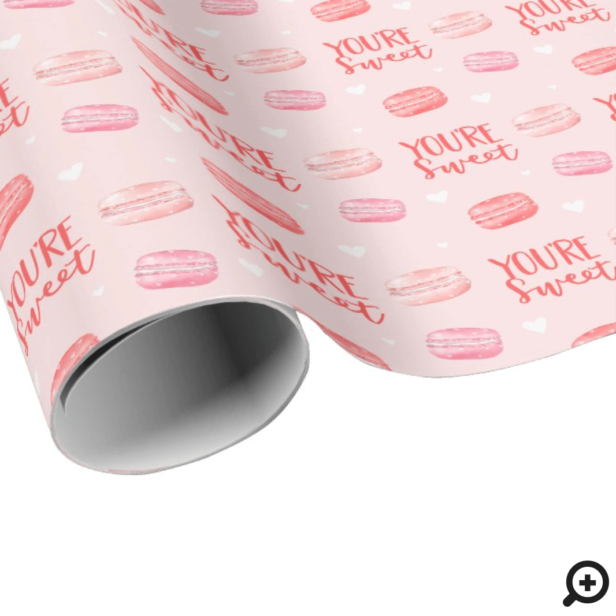You're Sweet Happy Valentine's Day Macaron Cookies Wrapping Paper
