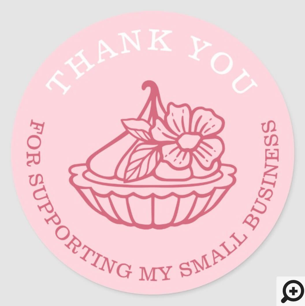 Stickers - Thank You - Pink Circle