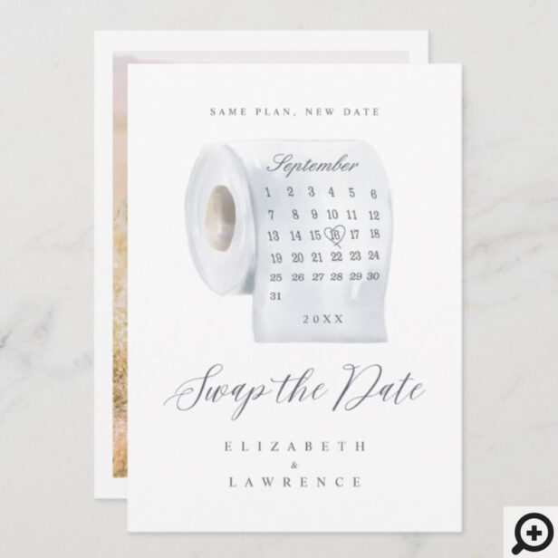 Unique Swap the Date Toilet Paper Roll Calendar Photo Save The Date