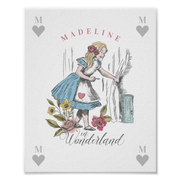 Vintage Alice in Wonderland | Alice & Florals Post Poster