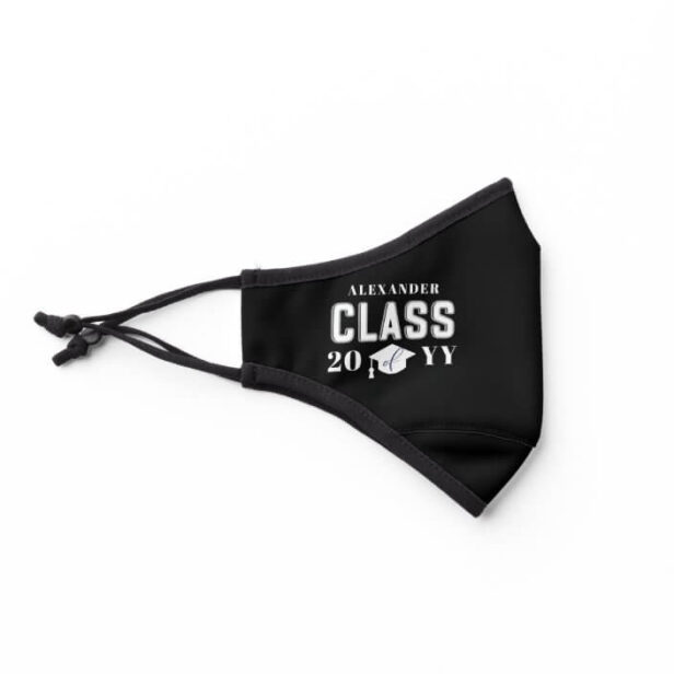 Custom Name & Year | Graduation Class of Black Premium Face Mask