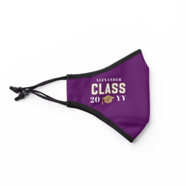 Custom Name & Year | Graduation Class of Purple Premium Face Mask