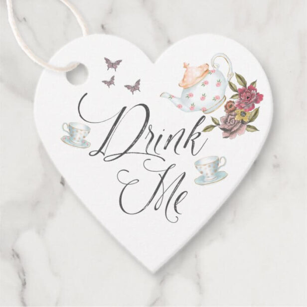 Drink Me! Vintage Alice in Wonderland Wedding Favor Tags