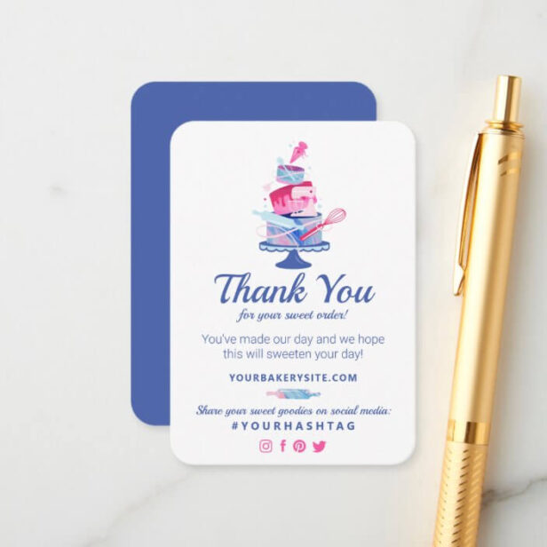 Thank You For Your Sweet Order | Cake Shop Bakery Enclosure Card