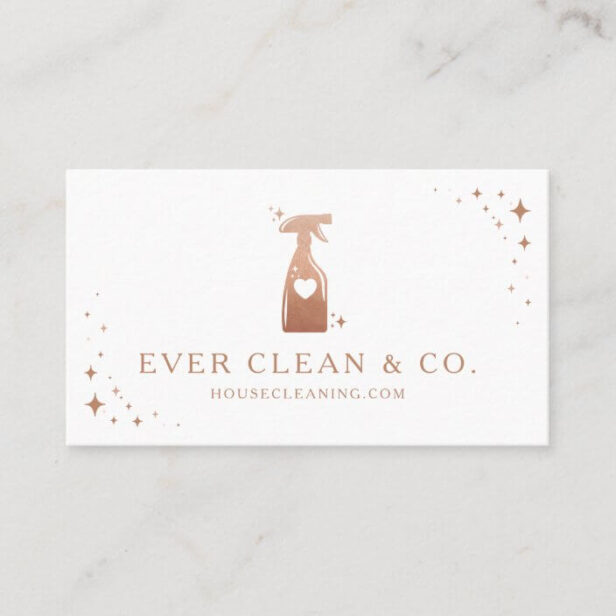 Spray Bottle Professional Maid & House Cleaning White Business1 Card