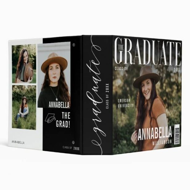 The Graduate Trendy Girl Magazine Cover Graduation Binder