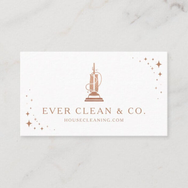 Vacuum Professional Maid & House Cleaning White Business Card1