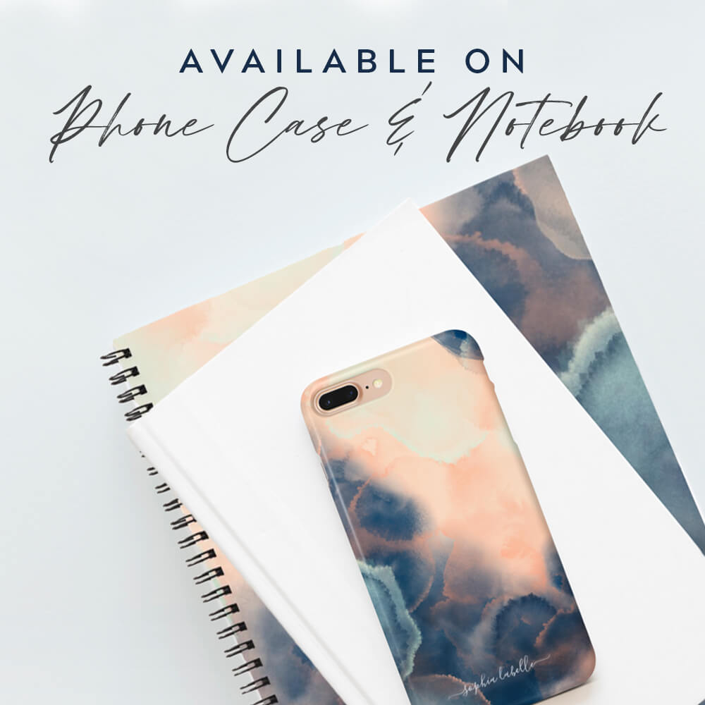 Abstract Watercolor Pattern Phone Case & Notebook For Sale Moodthology Papery