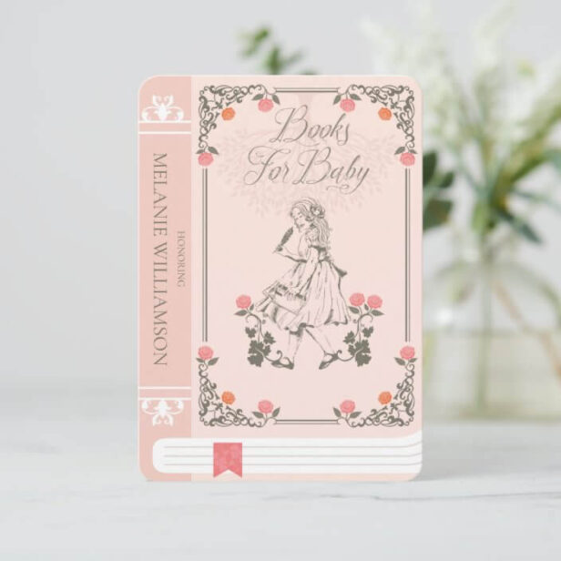 Vintage Alice in Wonderland - Pink Books For Baby Enclosure Card