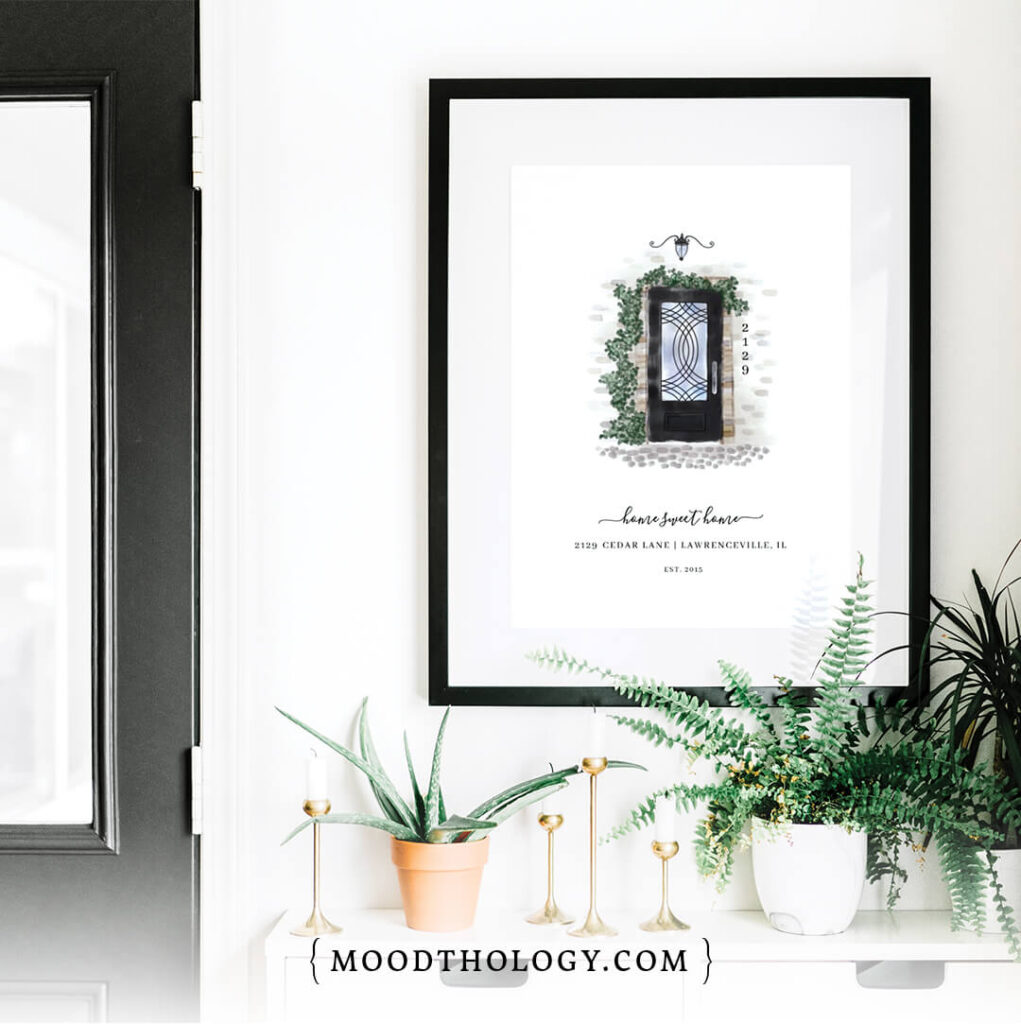 Home Sweet Home Watercolor Door Portraits Prints By Moodthology Papery