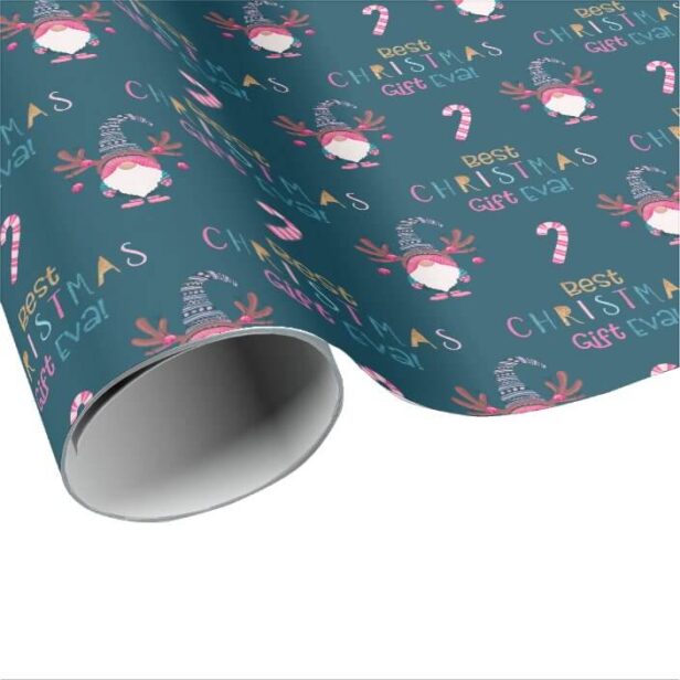Best Christmas Gift Eva! Funny & Bright Gnome Wrapping Paper
