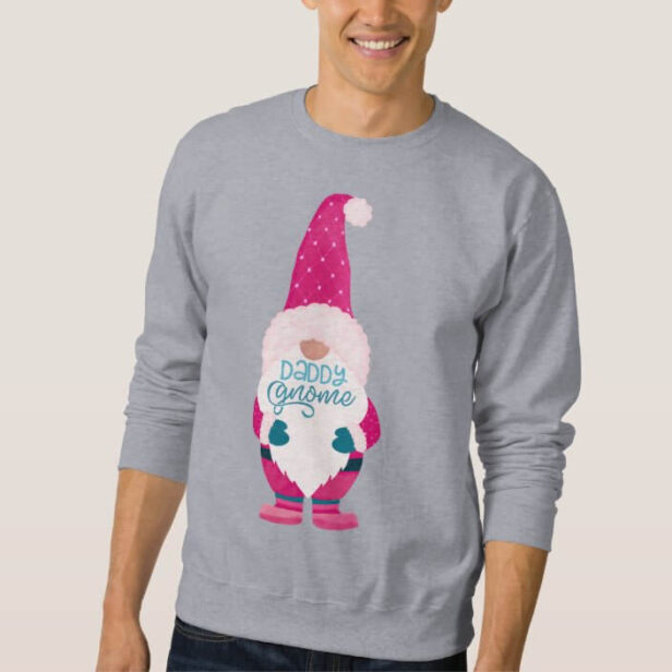 Daddy Gnome Fun Colorful Family Matching Christmas Sweatshirt