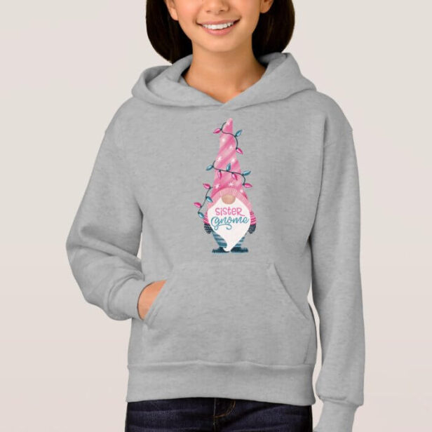 Sister Gnome Fun Colorful Family Matching Christmas Hoodie