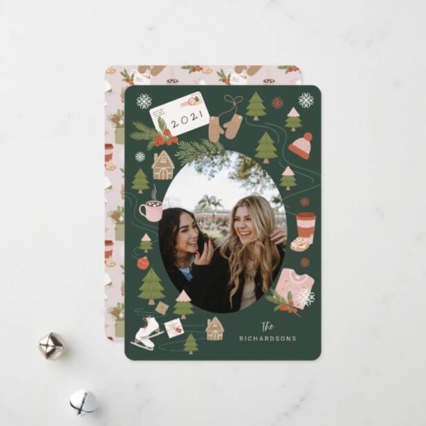 A Few of Our Favorite Christmas Things Photo Forest Green Holiday Card