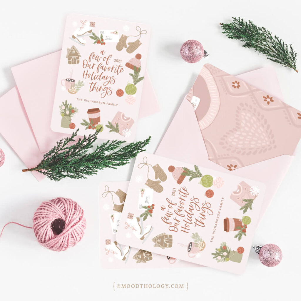2021 Holiday Christmas Cards A Few Of Our Favorite Holiday Things By Moodthology Papery