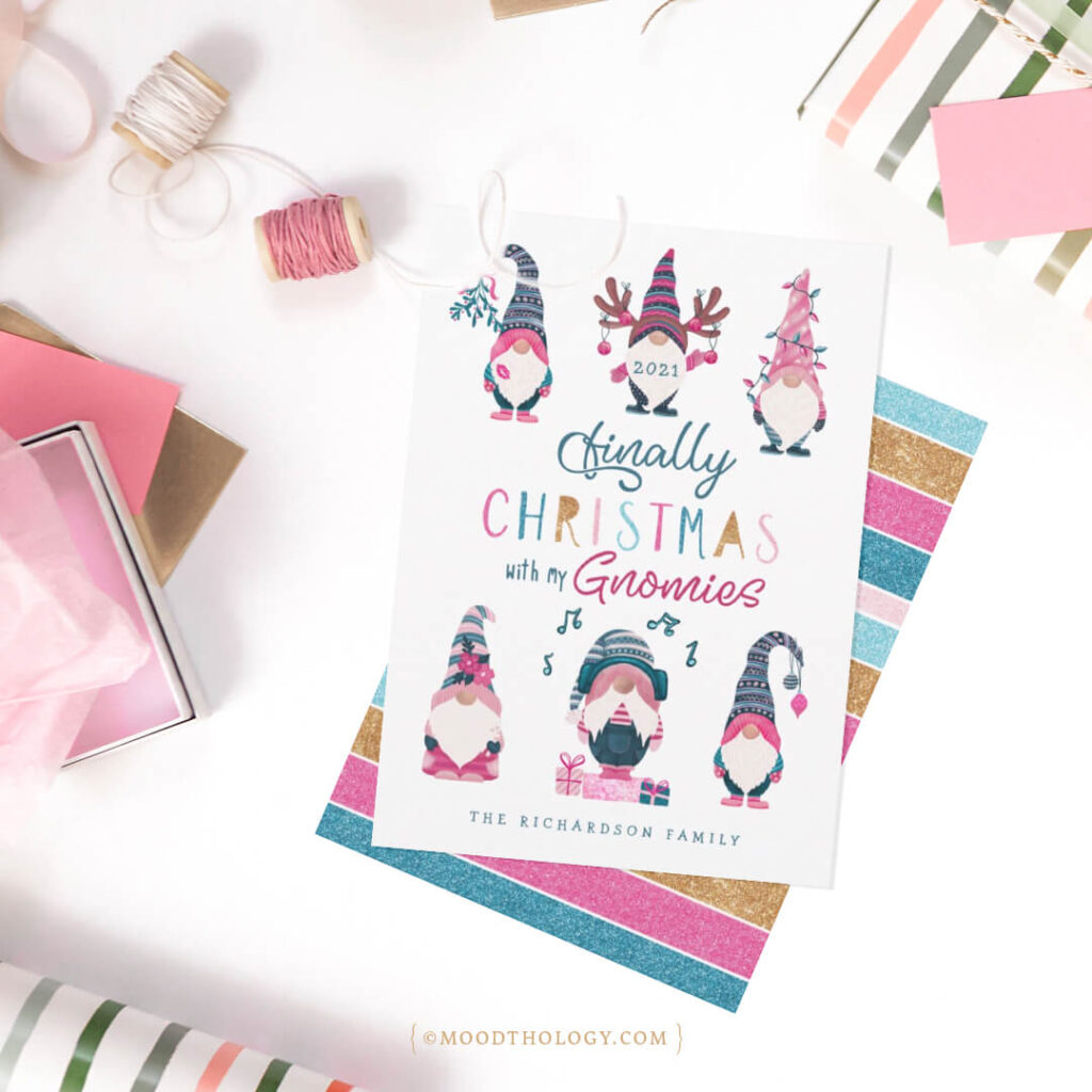 Christmas With My Gnomies By Moodthology Papery