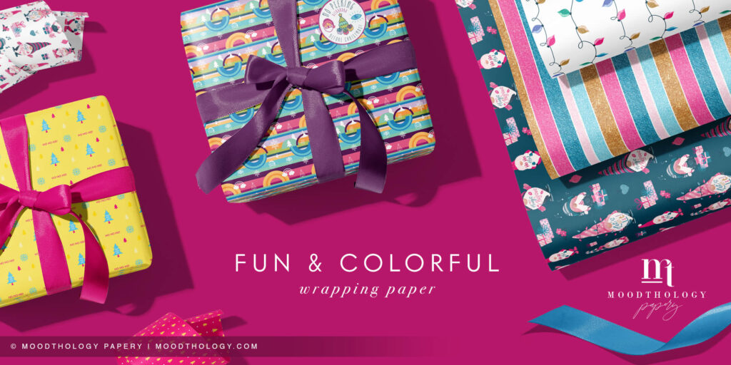 Fun Colorful Wrapping Paper 2021 Moodthology Papery