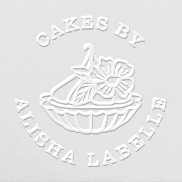 Bakery Business Floral Tart Logo Cakes By Embosser