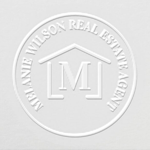 Custom Real Estate Agent Business House Monogram Embosser