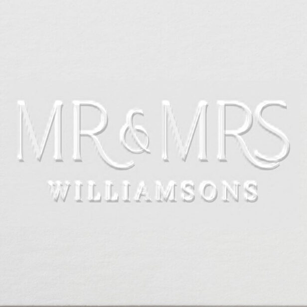 Minimal & Elegant Custom Mr & Mrs Couple’s Name Embosser