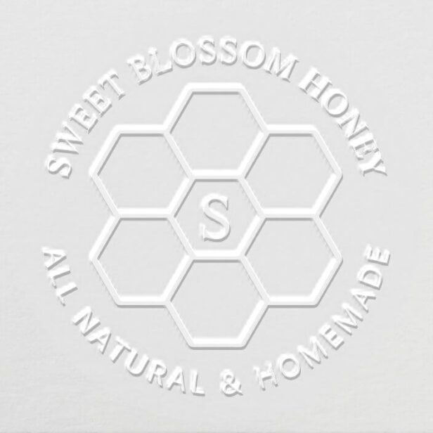 Simple Minimal Honeycomb Pattern & Custom Monogram Embosser