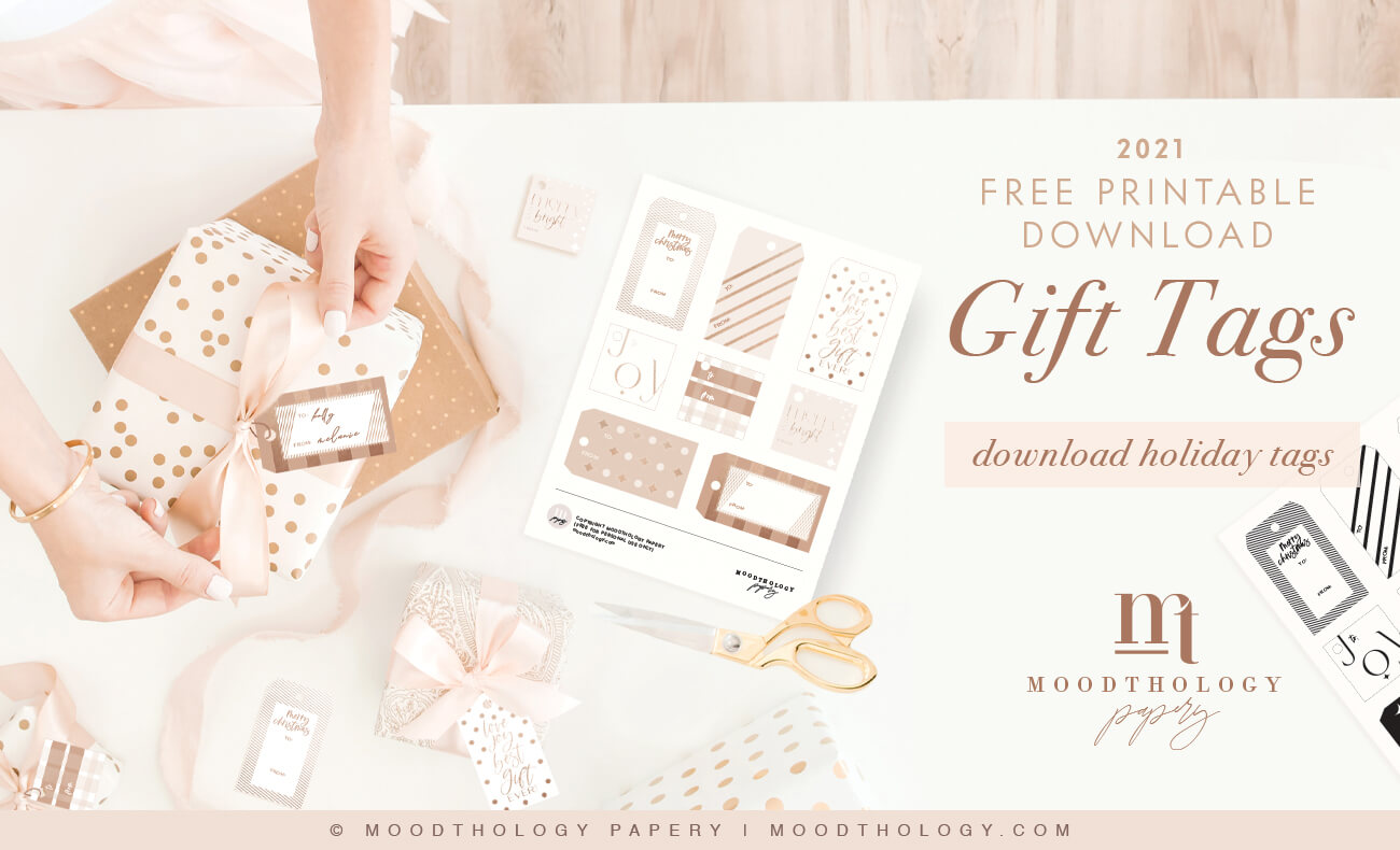 Free Printable Holiday Gift Tags 2021 By Moodthology Papery