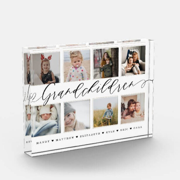 Gift for Grandparents Grandchildren Photo Collage Photo Block